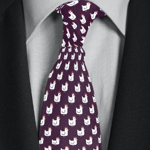 Purple Chicken Farmer Tie