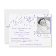 Purple Christening Scroll For Baby Girl