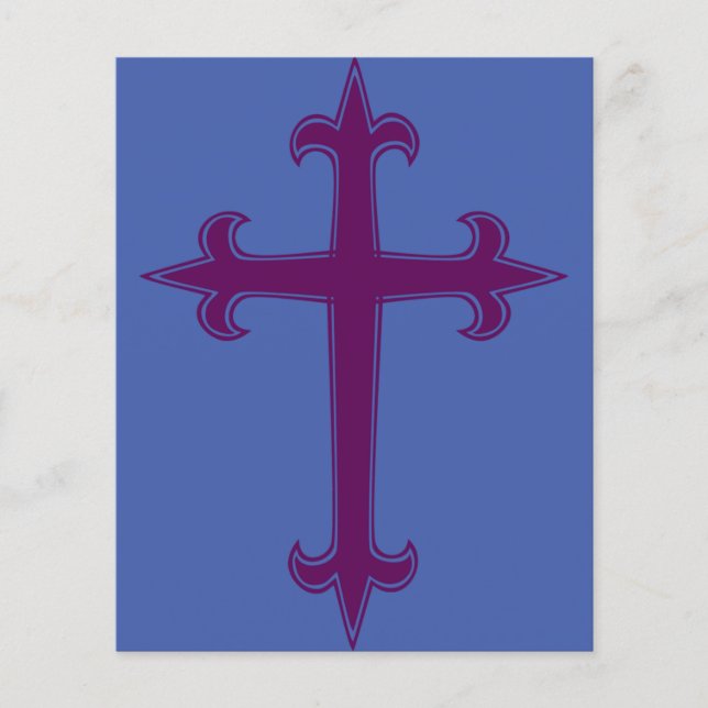 Purple Christian Cross (Front)