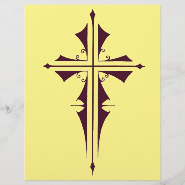 Purple Christian Cross Flyer (Front)