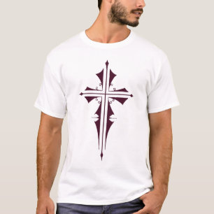 Purple Christian Cross T-Shirt