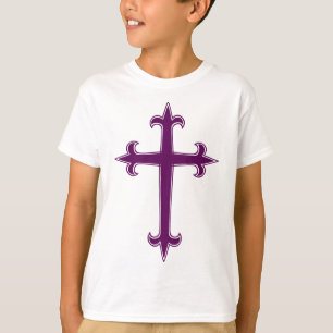 Purple Christian Cross T-Shirt