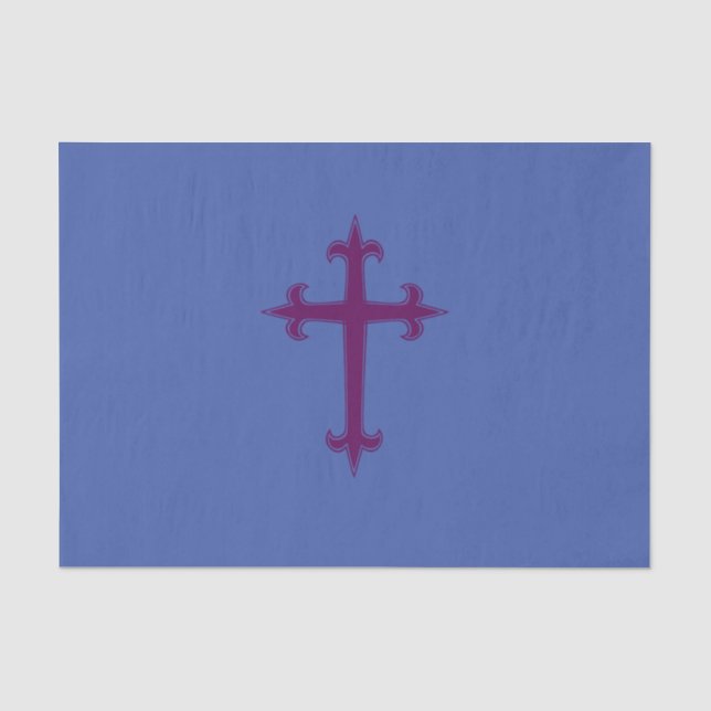Purple Christian Cross Tissue Paper (Front)