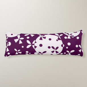 Purple Christmas Bells Holiday Pattern Body Cushion