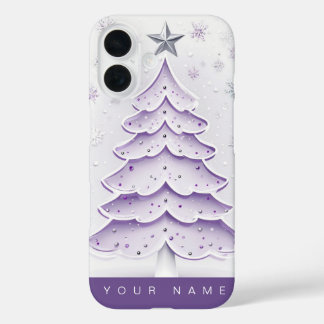 Purple Christmas iPhone 16 Case