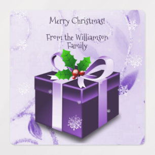 Purple Christmas Gift Baking Label