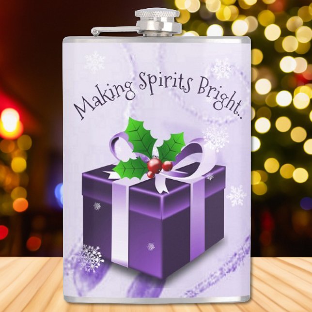 Purple Christmas Gift Flask (Purple Christmas Gift Flask)