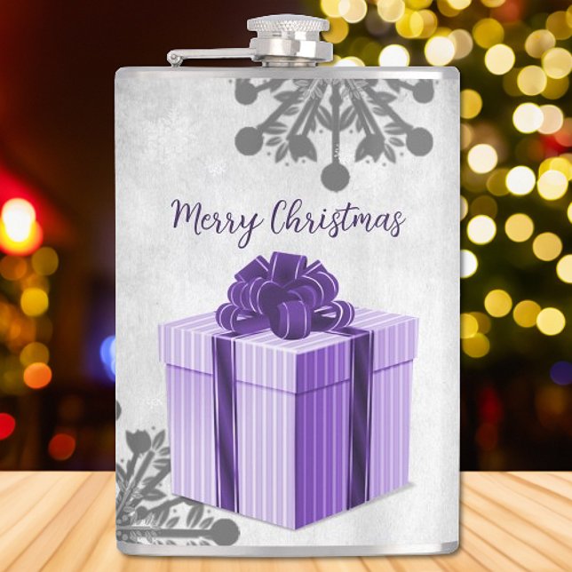 Purple Christmas Gift Holiday Flask (Purple Christmas Gift Holiday Flask)