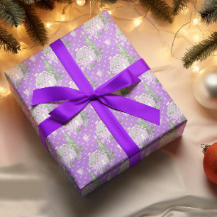 Purple Christmas Gingerbread house Holiday   Wrapping Paper