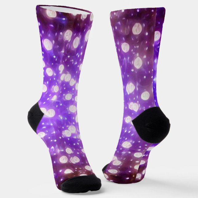 Purple Christmas Lights Socks (Angled)