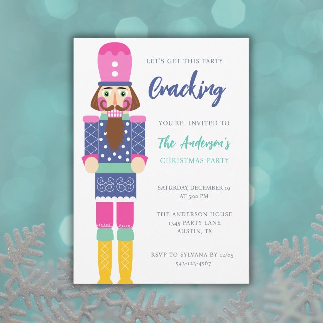 PURPLE CHRISTMAS NUTCRACKER PARTY HOLIDAY INVITATION (Creator Uploaded)