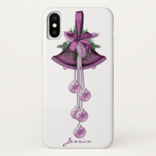 Purple Christmas Ornament Christmas Bells Holiday Case-Mate iPhone Case