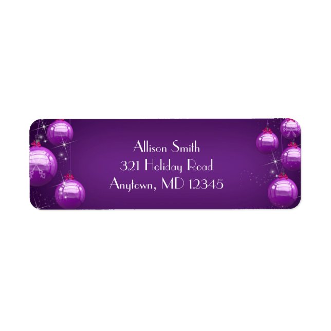 Purple Christmas Ornaments | Custom Holiday Return (Front)
