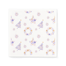 Purple Christmas Party Napkins 