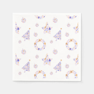 Purple Christmas Party Napkins