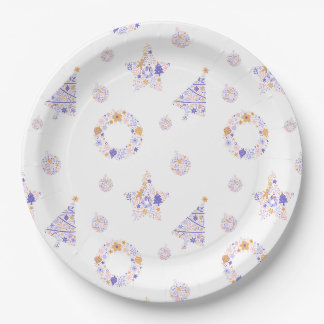 Purple Christmas Party Plates - set 3