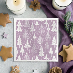 Purple Christmas Pattern#6 ID1009 Napkin