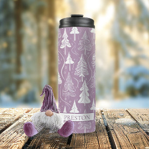 Purple Christmas Pattern#6 ID1009 Thermal Tumbler