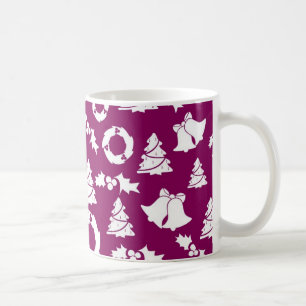Purple Christmas Pattern Coffee Mug