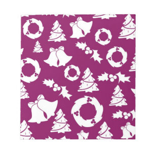 Purple Christmas Pattern Notepad