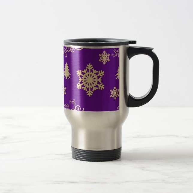 Purple Christmas Travel Mug (Right)