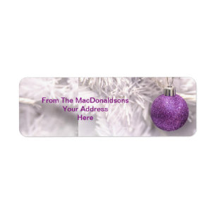 Purple Christmas tree bauble