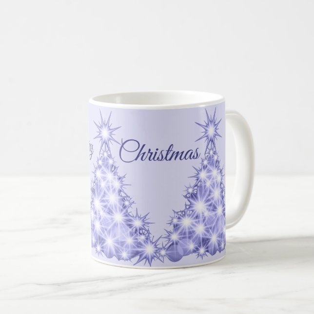 Purple Christmas Tree  Coffee Mug (Front Right)