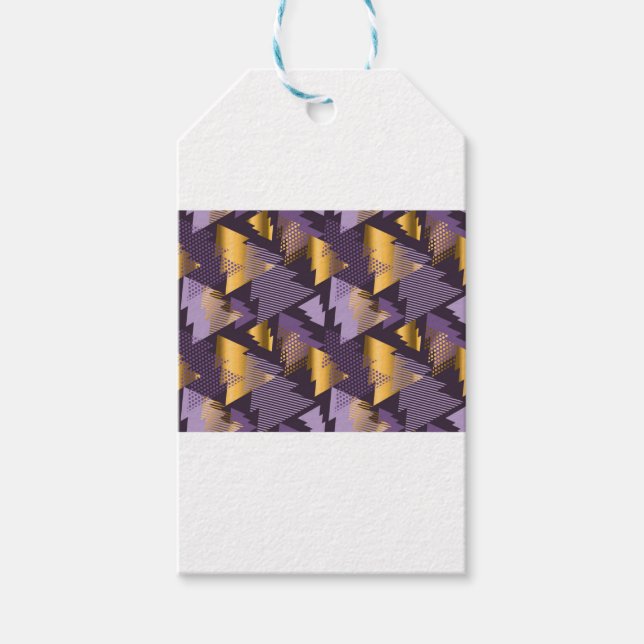 purple christmas trees gift tags (Front)