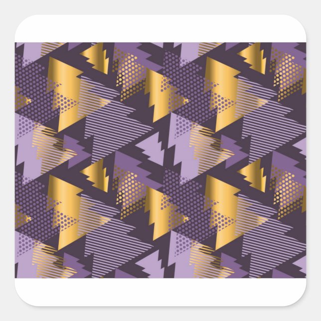 purple christmas trees square sticker (Front)