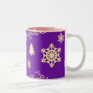 Purple Christmas Two-Tone Coffee Mug