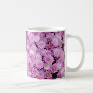 Purple chrysanthemum flowers coffee mug