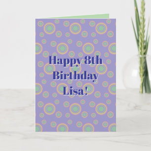 Purple circles, Birthday Card