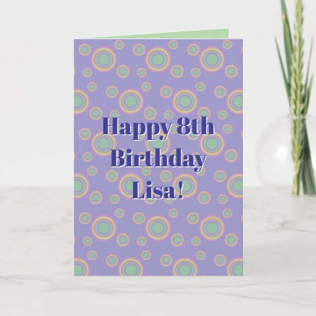 Purple circles, Birthday Card (Front)