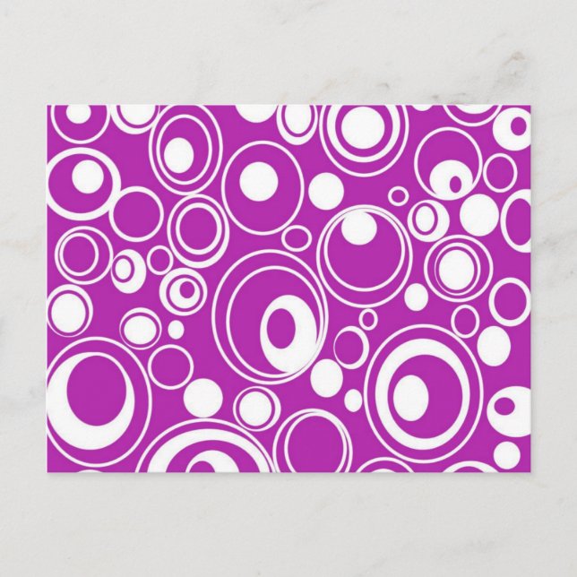 Purple Circles Postcard (Front)