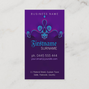 Purple Circly Waves Business Card