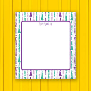 Purple Clarinet Customisable Musical Instrument Notepad
