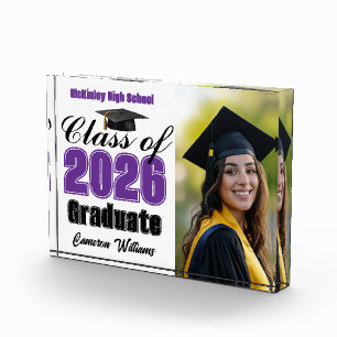Purple Class of 2026 Graduation Photo Block