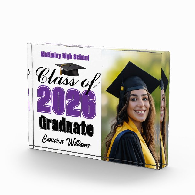 Purple Class of 2026 Graduation Photo Block (Right)