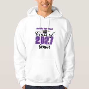 Purple Class of 2027 Senior Custom High School Hoodie