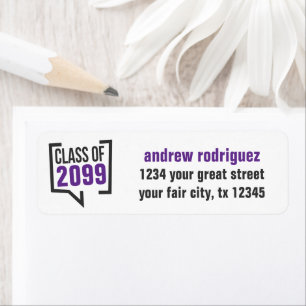 Purple Class Year Speech Bubble