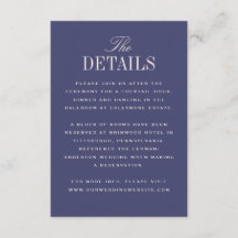 Purple Classic Elegance Wedding Details