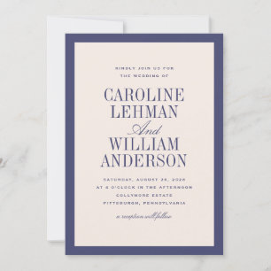 Purple Classic Elegant Wedding  Invitation
