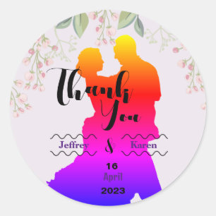 Purple  classic round sticker