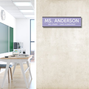 Purple Classroom Door Sign