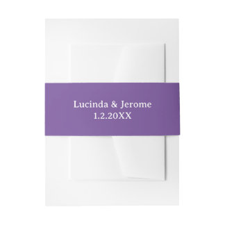Purple Clean Minimal Invitation Belly Band