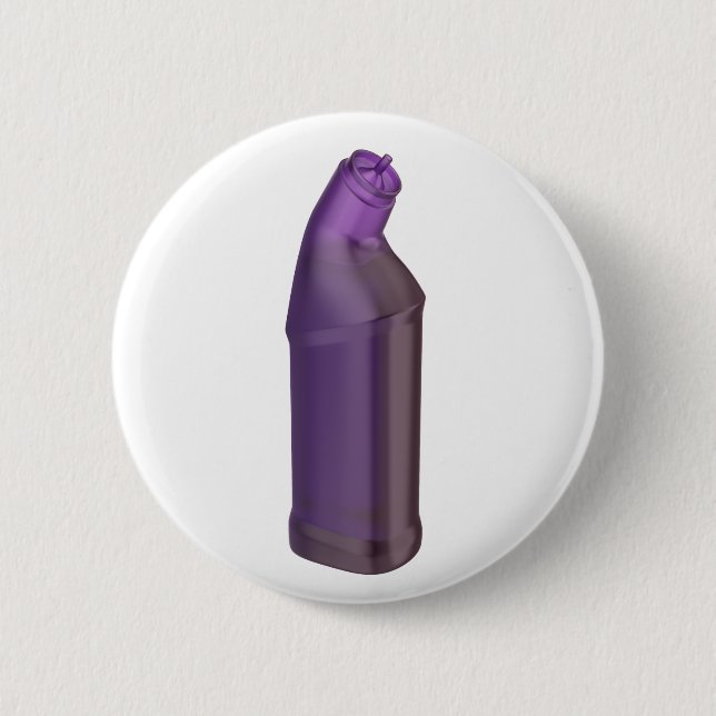 Purple cleaning liquid bottle 6 cm round badge (Front)
