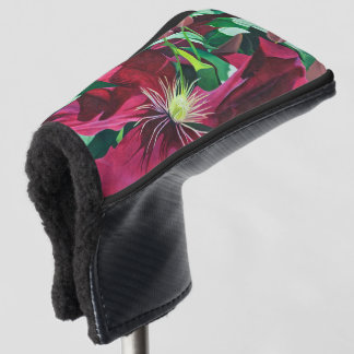 Purple Clematis Floral Golf Head Cover