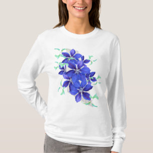 Purple Clematis Flowers Celebration Shirt