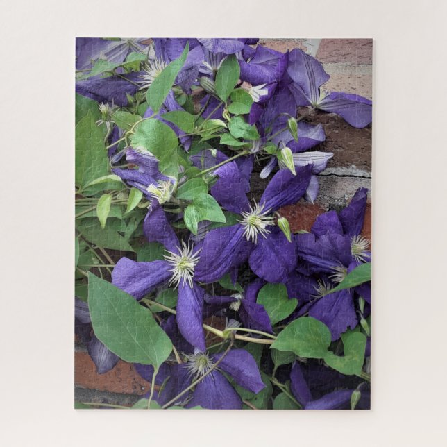 Purple Clematis Jigsaw Puzzle (Vertical)