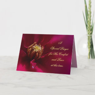 Purple Clematis Sympathy Card